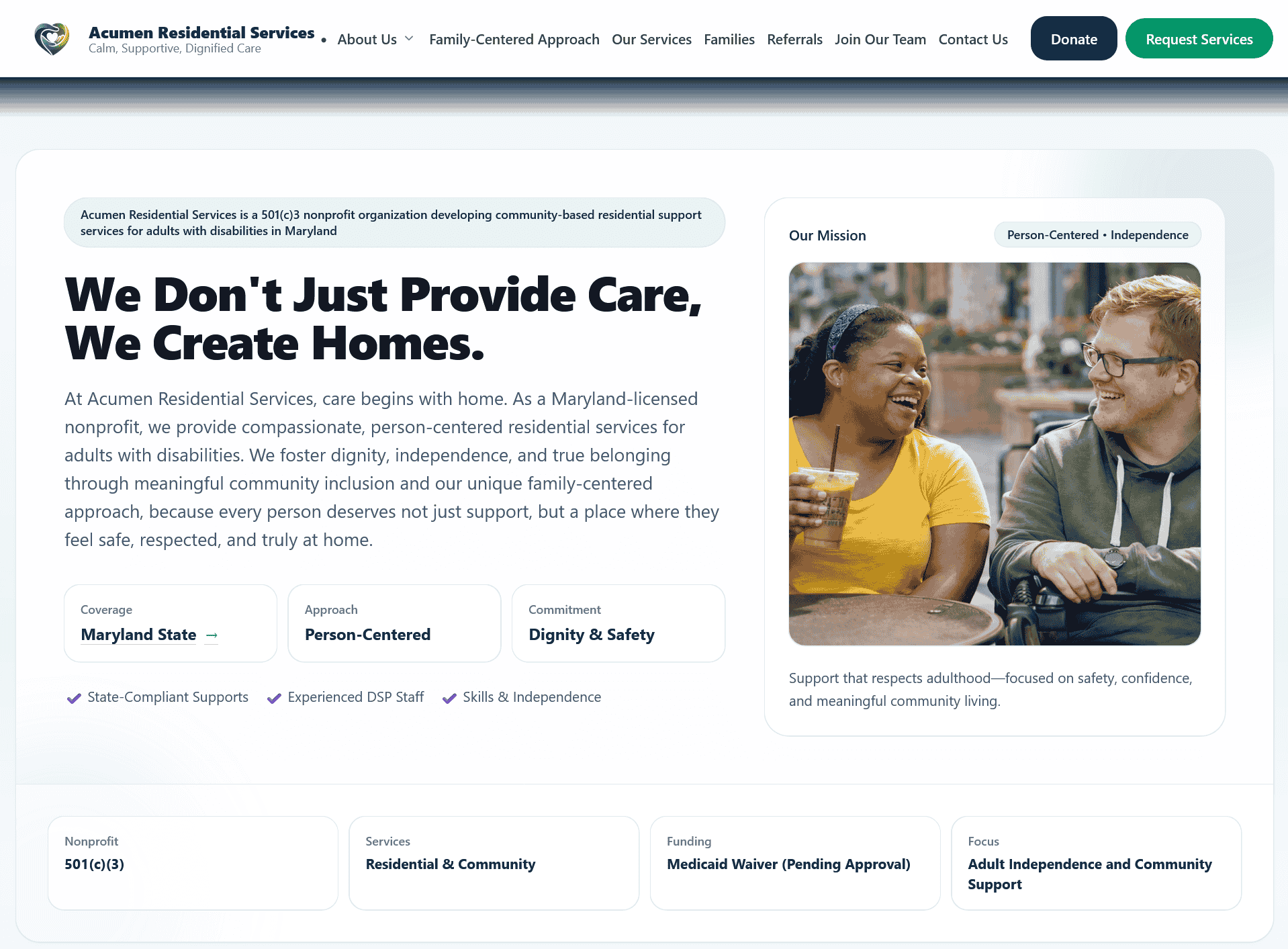 Acumen Residential Services Website